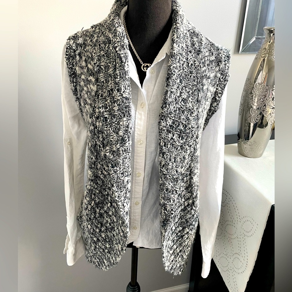 Black and White Sweater Vest